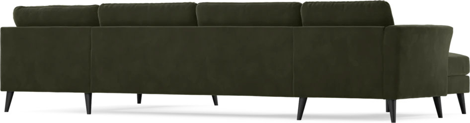 Bridge - 3-sits soffa med schäslong vänster och divan höger - Grön