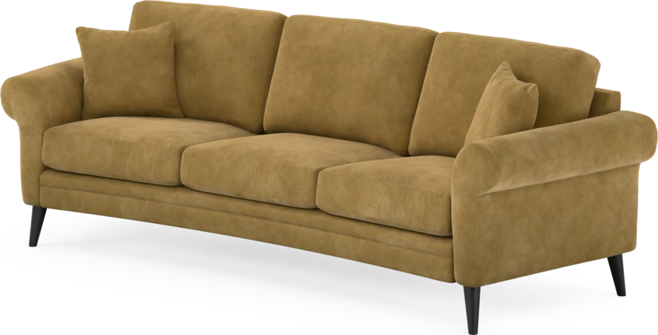 Eden - 3-sits soffa svängd - Gul