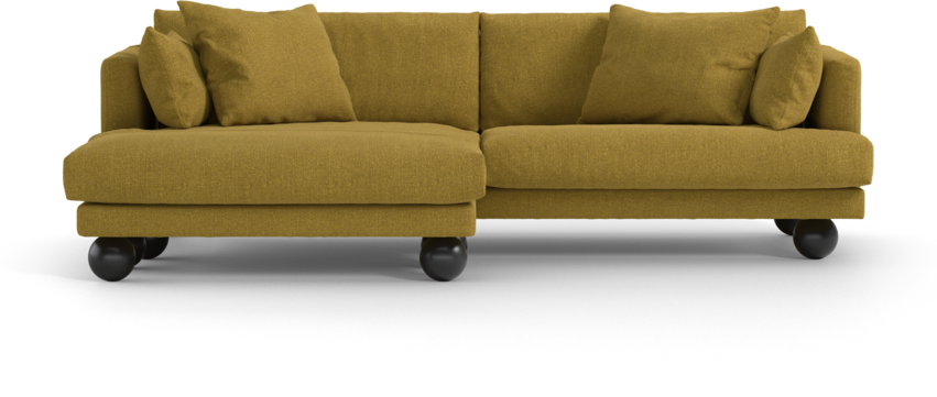 Harper - 4-sits med schäslong XL vänster - Gul