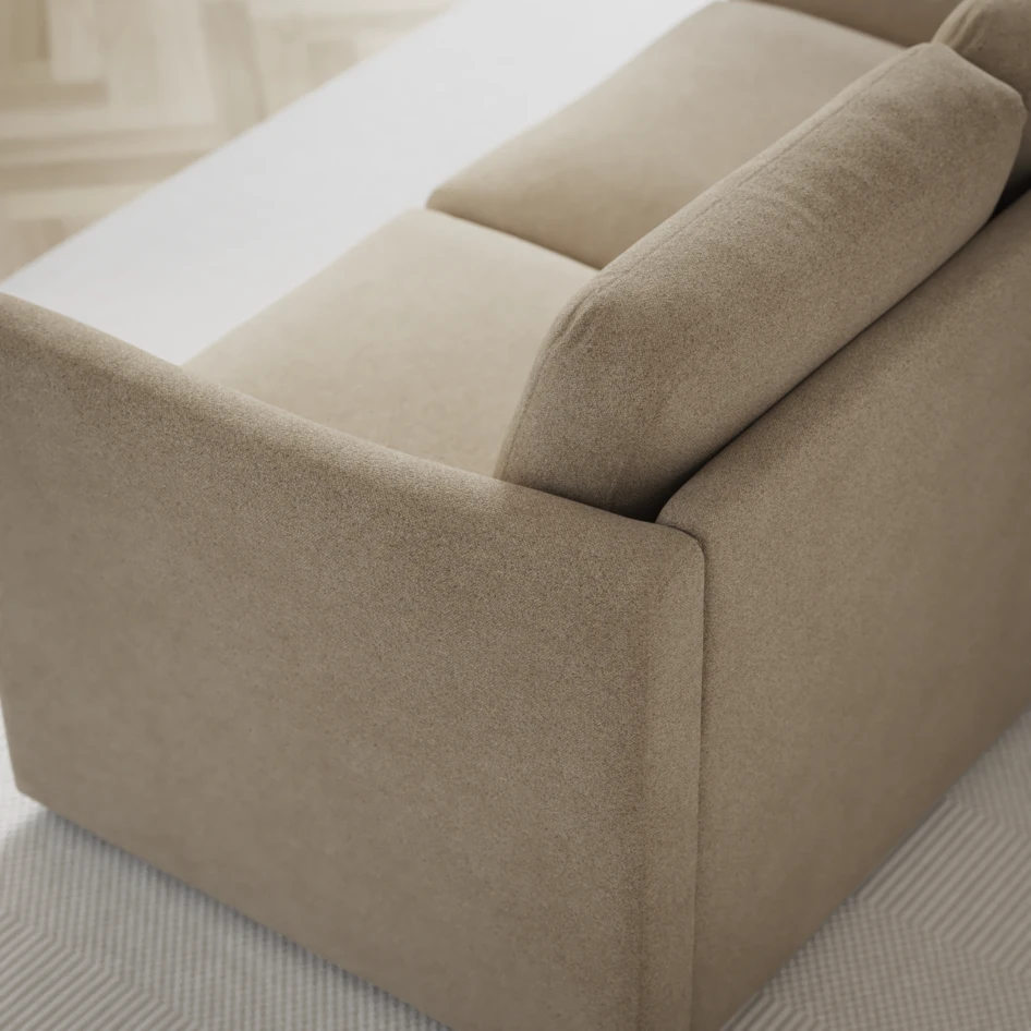 Öland - Bäddsoffa med divan vänster - Beige