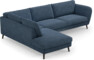 Madison - 3-sits soffa med divan vänster - Blå