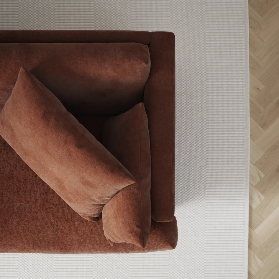 Harper - 3-sits soffa med divan höger - Orange