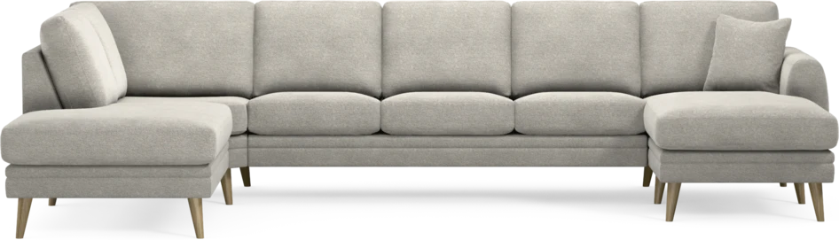Eden - 3-sits soffa med divan vänster och schäslong höger - Grå