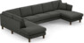 Eden - 3-sits soffa med divan vänster och schäslong höger - Grå