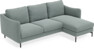 Madison Lux - 2-sits soffa med schäslong höger - Turkos