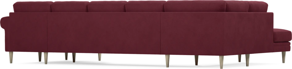 Eden - 3-sits soffa med divan vänster och schäslong höger - Röd