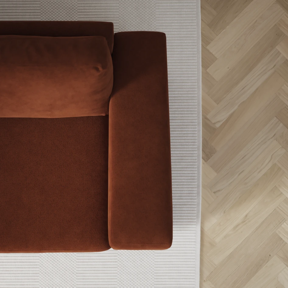 Friday - Hörnsoffa, 1,5+2,5-sits - Orange