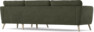 Bridge - 3-sits soffa med schäslong höger - Grön