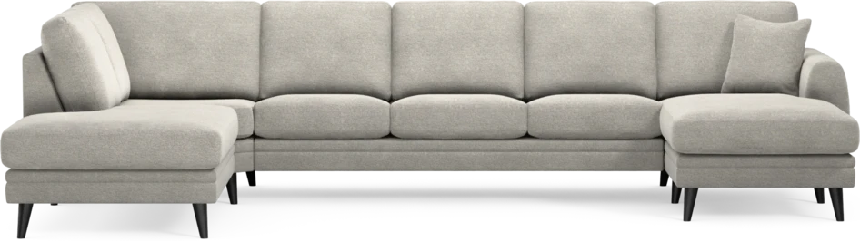 Eden - 3-sits soffa med divan vänster och schäslong höger - Grå