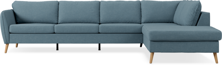 County - 3-sits soffa med divan höger - Blå