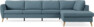 County - 3-sits soffa med divan höger - Blå