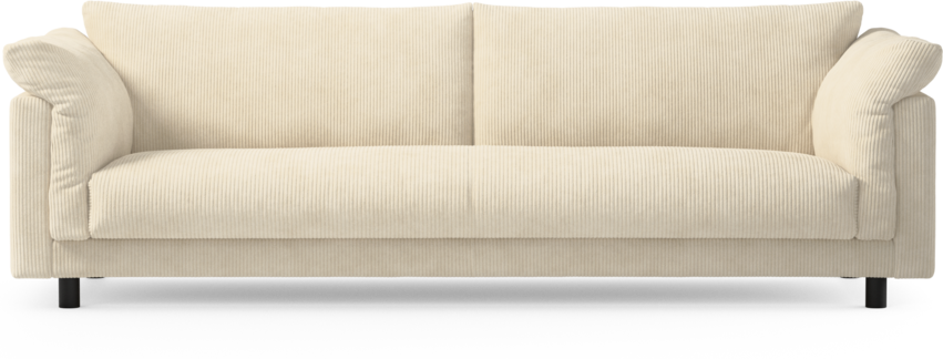 Cherrie - 4-sits soffa, hel dyna, fast klädsel - Vit