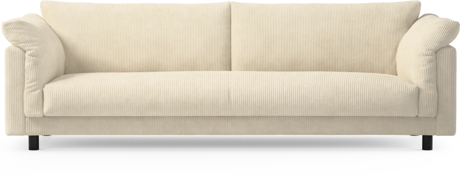 Cherrie - 4-sits soffa, hel dyna, fast klädsel - Vit