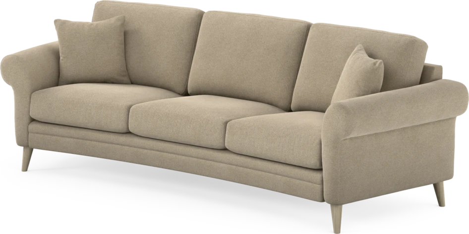 Eden - 3-sits soffa svängd - Beige