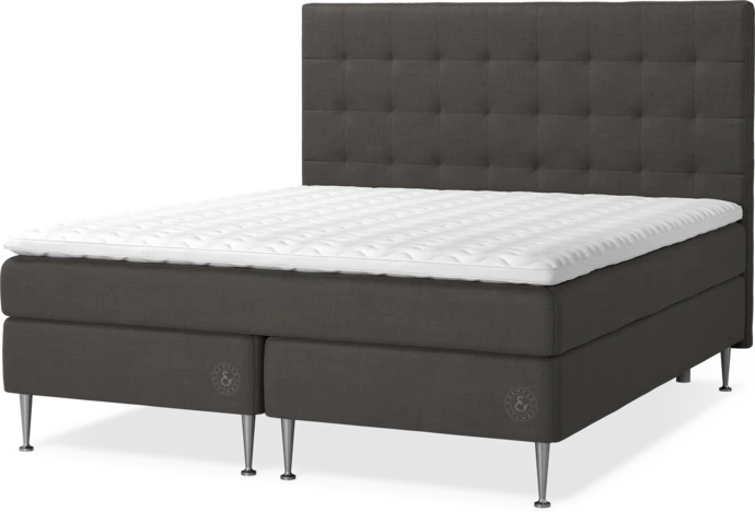 Saltskär, Kontinentalsäng, dubbelsäng med bäddmadrass Saltskär, sängben och Bris sänggavel