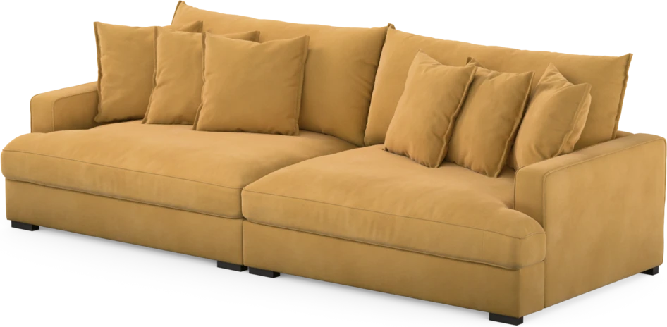 Rossi - 4-sits soffa - Gul