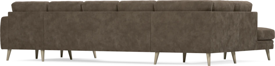 Eden - 3-sits soffa med divan vänster och schäslong höger - Brun
