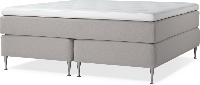 Delux Exclusive - Kontinentalsäng, dubbelsäng med bäddmadrass - Grå