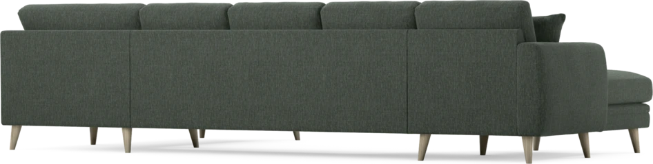 Eden - 3-sits soffa med schäslong vänster och divan höger - Grön