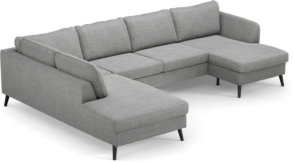County - 3-sits soffa med divan vänster och schäslong höger - Grå