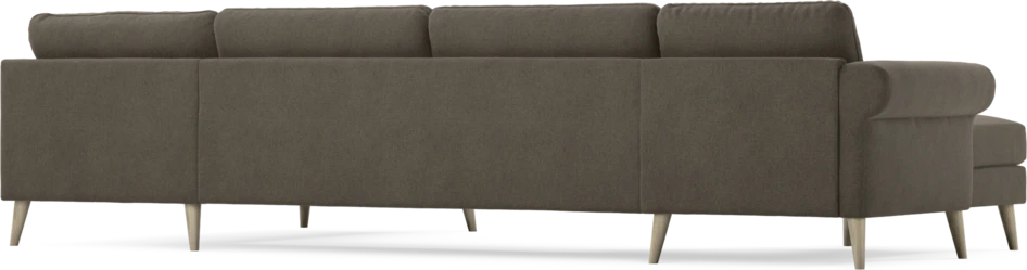 Bridge - 3-sits soffa med schäslong vänster och divan höger - Brun