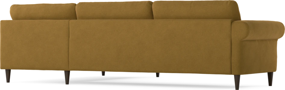 Bridge - 3-sits soffa med divan höger - Gul