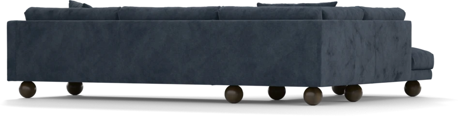 Harper - 3-sits soffa med divan vänster - Blå