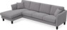 Eden - 3-sits soffa med schäslong - Grå