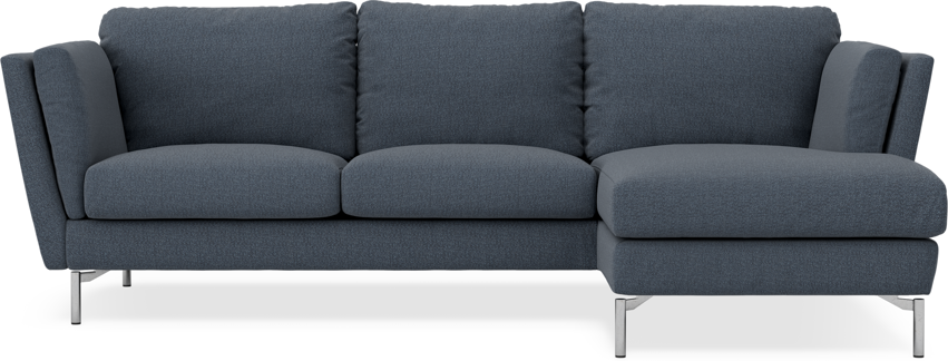 Madison Lux - 2-sits soffa med schäslong höger - Blå
