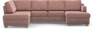 Friday - 3-sits soffa med divan vänster och schäslong höger - Rosa