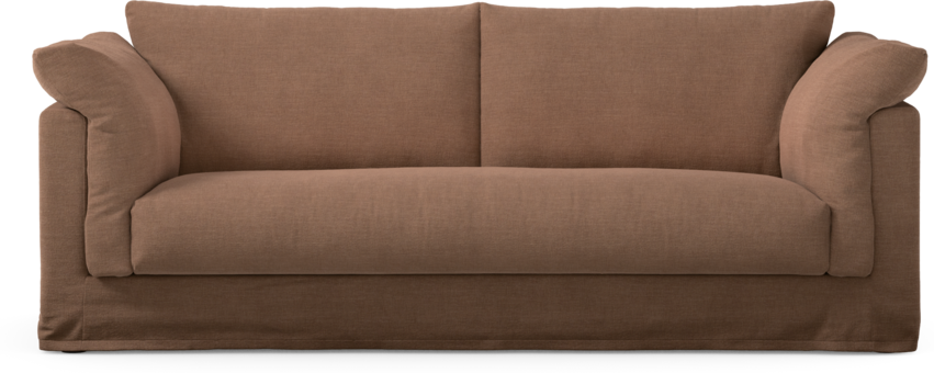 Cherrie - 2,5-sits soffa, hel dyna och kappa - Orange