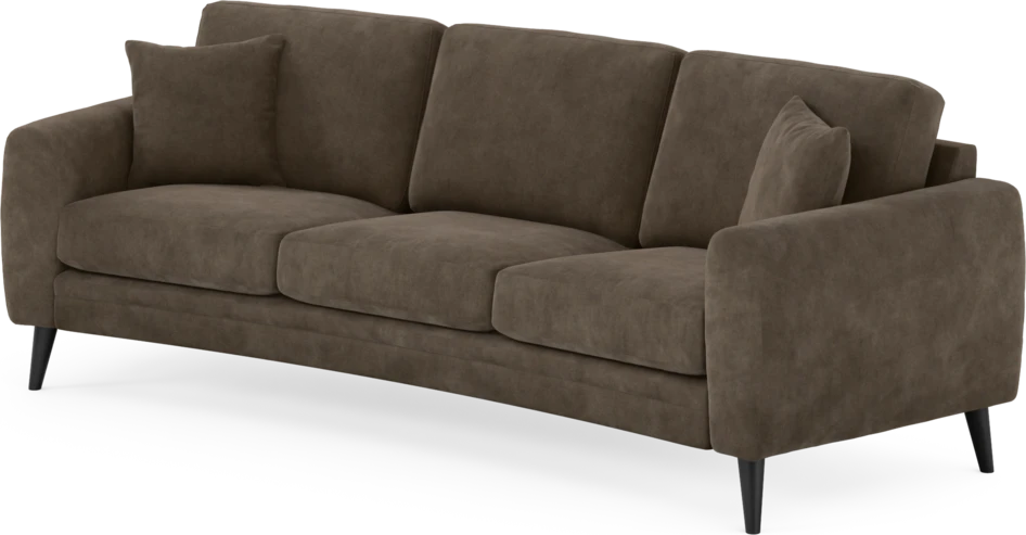 Eden - 3-sits soffa svängd - Brun