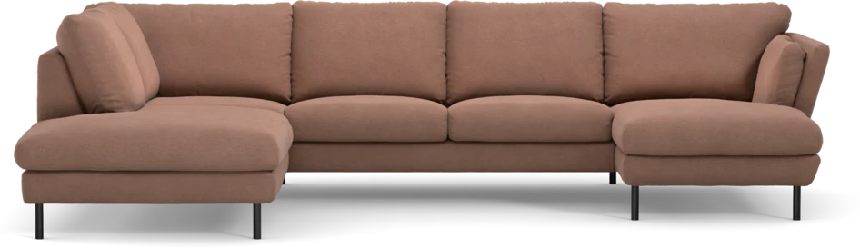 Madison Lux - 2-sits soffa med divan vänster och schäslong höger - Rosa