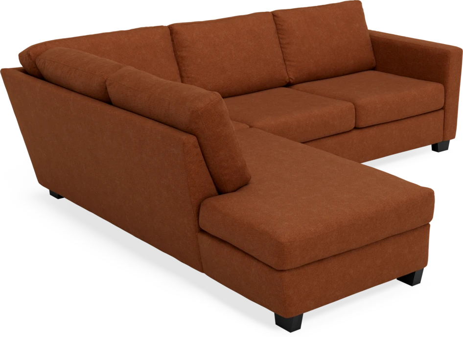 Friday - 2,5-sits soffa med divan vänster - Orange