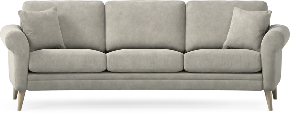Eden - 3-sits soffa svängd - Grå
