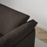 Cherrie - 3-sits soffa, hel dyna, fast klädsel - Brun