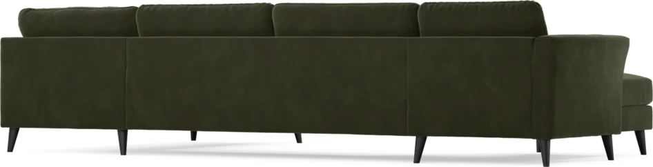 Bridge - 3-sits soffa med schäslong vänster och divan höger - Grön