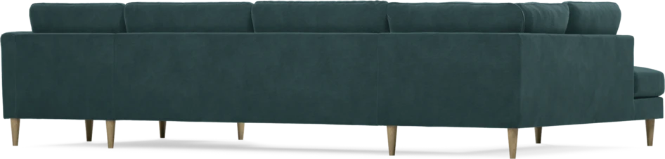 Bridge - 3-sits soffa med divan vänster och schäslong höger - Blå