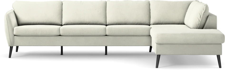 County - 3-sits soffa med divan höger - Vit