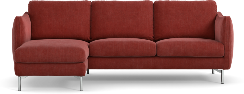 Madison Lux - 2-sits soffa med schäslong vänster - Rosa