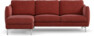 Madison Lux - 2-sits soffa med schäslong vänster - Rosa