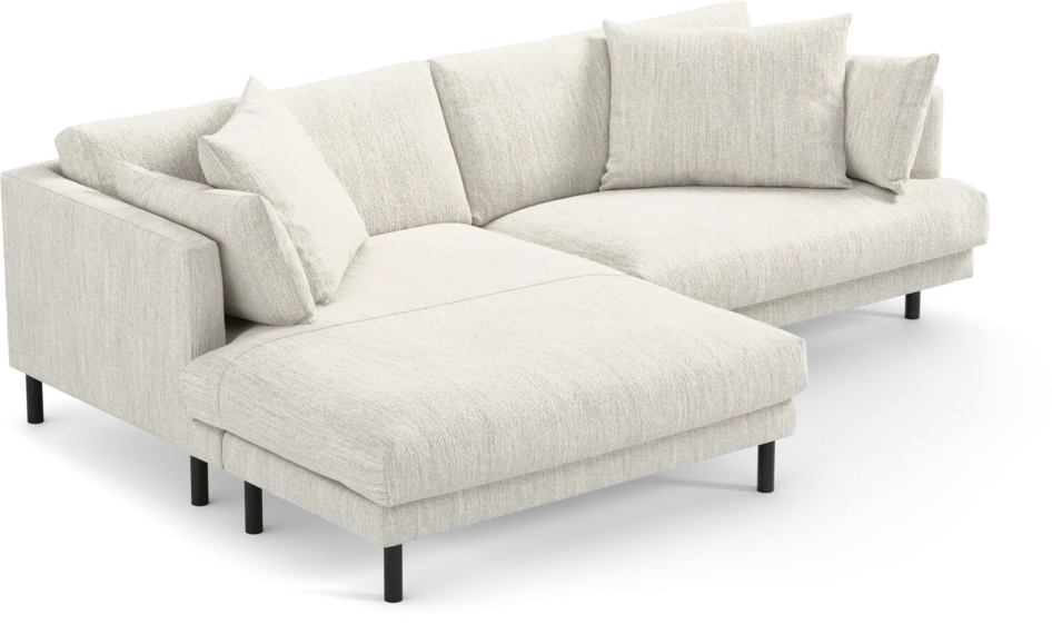 Harper - 4-sits med schäslong XL vänster - Vit