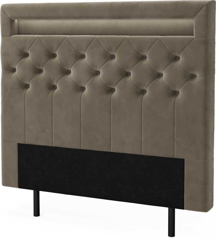 New York led - Sänggavel, 90-210 cm - Brun