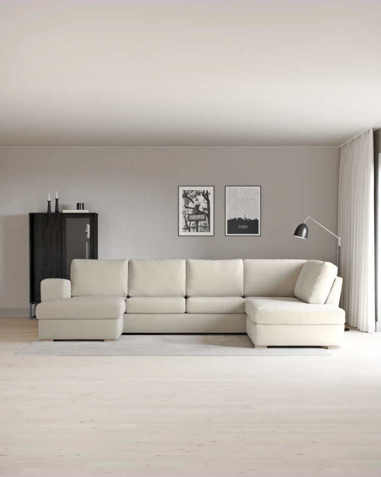Friday - 3-sits soffa med schäslong vänster och divan höger - inspiration