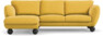 Madison Lux - 2-sits soffa med schäslong vänster - Gul
