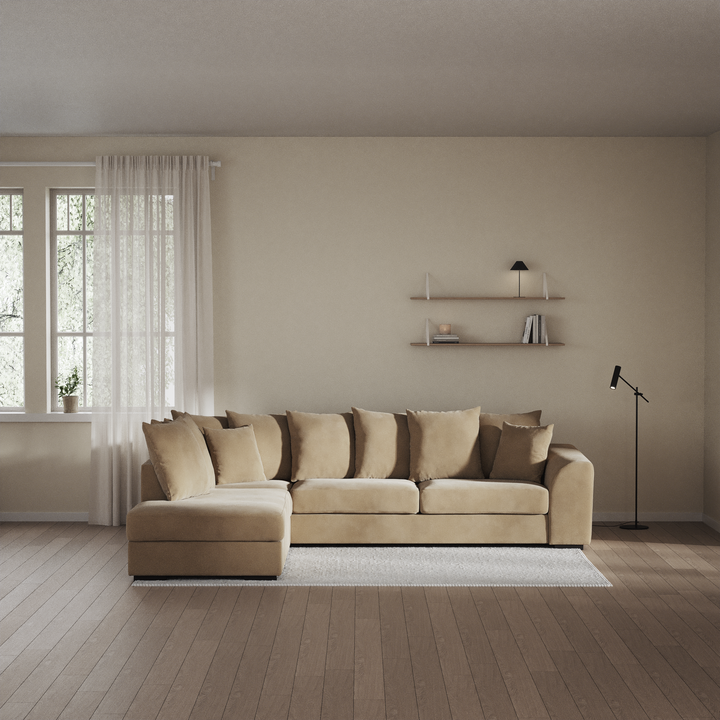 Town, 3-sits soffa med divan vänster