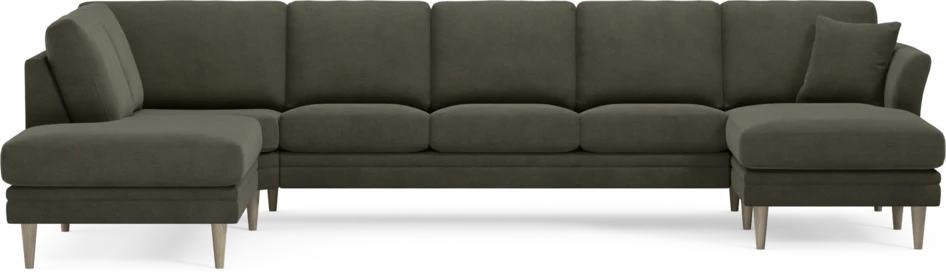 Eden - 3-sits soffa med divan vänster och schäslong höger - Grå