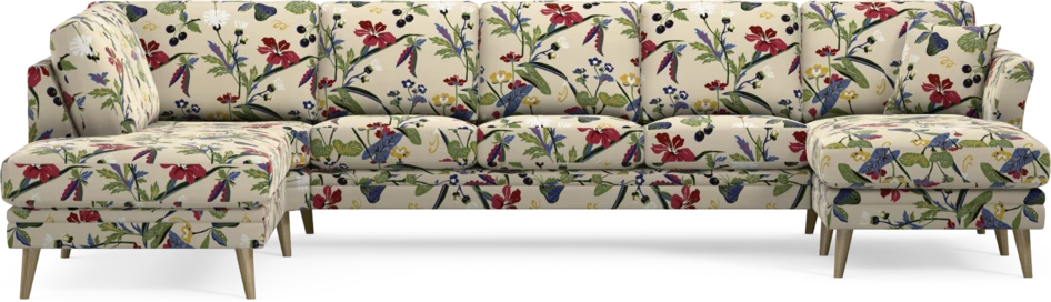 Eden - 3-sits soffa med divan vänster och schäslong höger - Flerfärgad