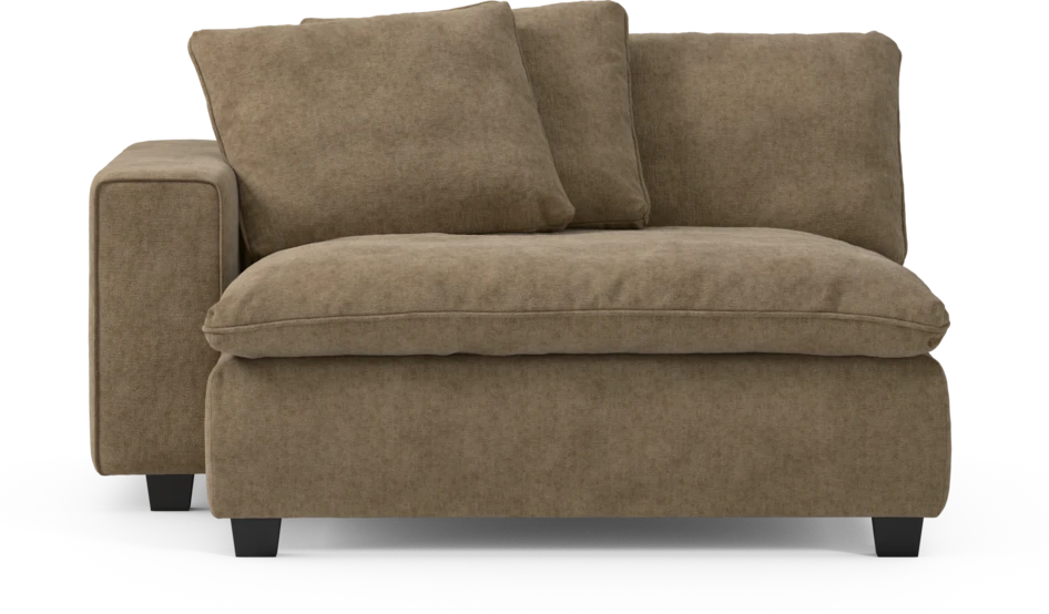 Bellora - Schäslong XL med armstöd vänster - Brun
