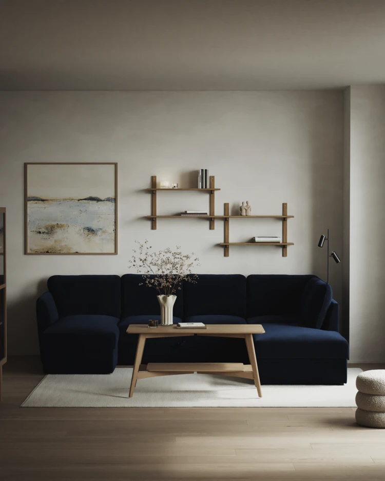 Öland - Bäddsoffa med schäslong vänster och divan höger - inspiration